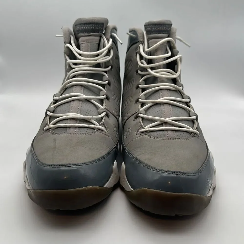 2012 NIKE AIR JORDAN IX 9 RETRO COOL GREY WHITE CHARCOAL‎ 302370-015 Size 13.5